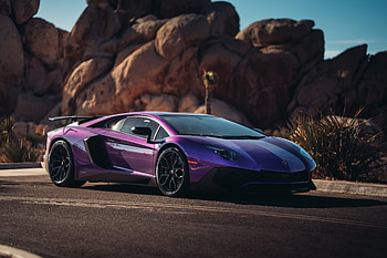 Lamborghini Aventador LP 750, sports car, purple HD wallpaper