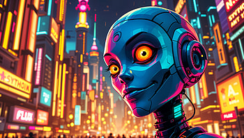 Synthoid: Futuristic Ultra, robot, cyberpunk, futuristic, cityscape HD wallpaper