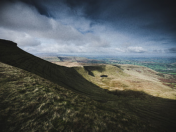 Nature, Grass, Great Britain, Clouds, Peak, Elevation, United Kingdom, Pen-I-Van, Pen-E-Van HD wallpaper