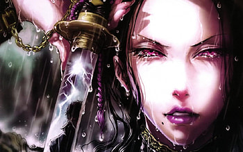 Warrior, anime, fantasy, woman HD wallpaper