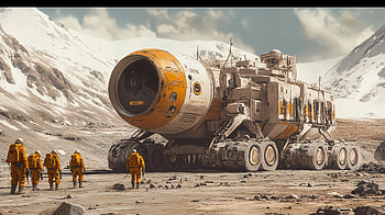 Space Mining Adventure: A Sci-Fi Experience, Sci Fi, spacecraft, astronaut, alien landscape HD wallpaper