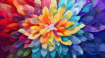Colorful Petal Bloom, petal, colors, artistic, flower HD wallpaper