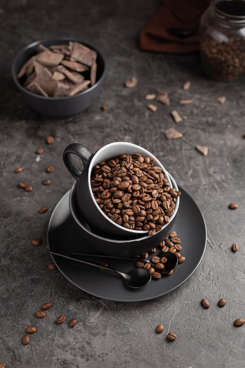 Food, Chocolate, Coffee, Cup, Coffee Beans HD phone wallpaper