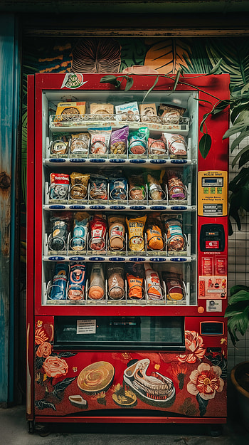 Colorful Snack Vending Machine HD phone wallpaper