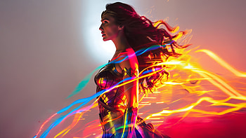 The Queen Wonder Woman, wonder-woman, superheroes, artwork, digital-art, ai HD wallpaper