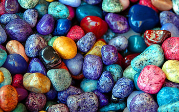 Colorful stones, blue, summer, colorful, pink, yellow, red, texture, stone, vara HD wallpaper