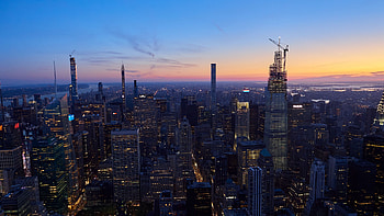 Midtown Manhattan, architecture, skyscrapers, new york city, manhattan, sunset HD wallpaper