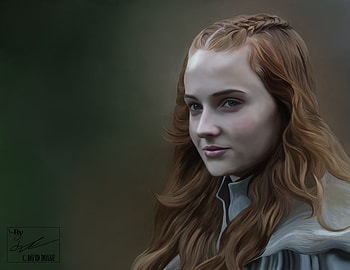 Sophie Turner As Sansa Stark, Sansa Stark, tv show, Sophie Turner, tv series, Game Of Thrones, red head HD wallpaper