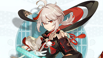 White Hair Kaedehara Kazuha Genshin Impact HD wallpaper