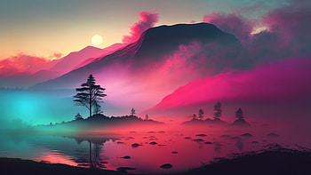 Sunset Clouds Over Majestic Mountain Landscape, landscape, cloud, mountain, sunset HD wallpaper