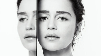 Emilia Clarke Portrai Sameyou Charity, emilia-clarke, celebrities, girls, hoot, monochrome, black-and-white HD wallpaper