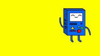 Bimo (adventure time), Adventure Time, minimalist, cartoon, yellow HD wallpaper