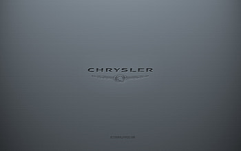 Chrysler logo, gray creative background, Chrysler emblem, gray paper texture, Chrysler, gray background, Chrysler 3d logo HD wallpaper