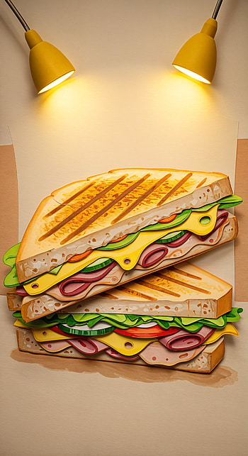 Delicious Panini for Your , food, illustration, cheese HD phone wallpaper