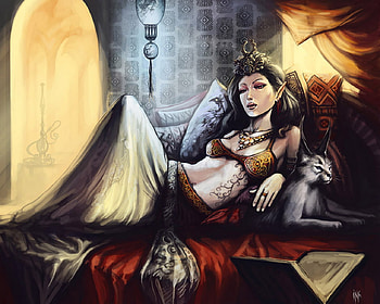 Gypsy Elf Queen, art, gypsy, girl, beautiful, elf, lady, painting, fantasy, pretty, drawing, princess, queen HD wallpaper