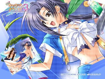 sun bating in the beach, awesome, anime, cute, beautiful, amazing, lovely HD wallpaper