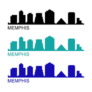 Memphis Skyline, Travels, White background, Vector art HD phone wallpaper