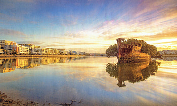 Homebush-Bay-Parramatta-River-Sydney-NSW, Water, Shipwreck, River, Australia HD wallpaper