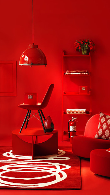 Red Colour, Red Colour Interior, Red Interior HD phone wallpaper