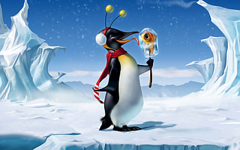 Ice, Snow, Ice Cream, Miscellanea, Miscellaneous, Penguin HD wallpaper