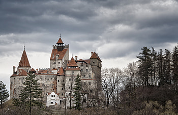 Bran Castle, Architecture, Trees, Towers HD wallpaper