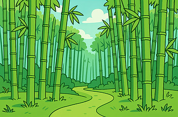 Bamboo Forest: Emerald Pathway HD wallpaper