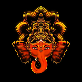 Shri Ganesh, gold, symbol HD phone wallpaper