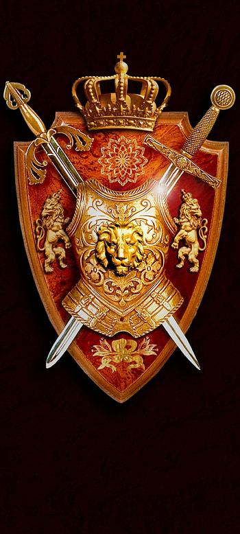 Royal Throne glory, badge, shield, weapon, premium, King, crown HD phone wallpaper