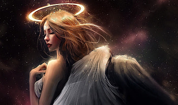 angel, fantasy, abstract, lucifer HD wallpaper