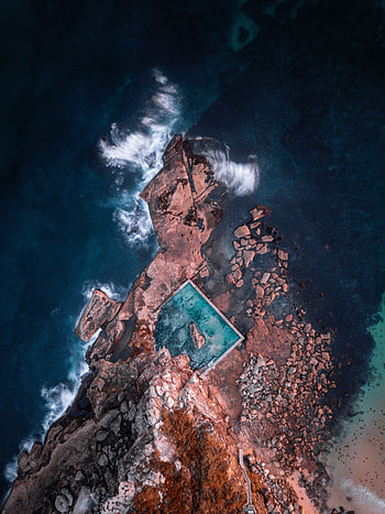 Nature, Stones, Rocks, View From Above, Ocean HD phone wallpaper