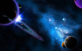 planets, 3D art, stars, nebula, NASA, sci-fi, galaxy, rings HD wallpaper