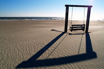 Landscape, Sea, Beach, Miscellanea, Miscellaneous, Swing, Mood HD wallpaper