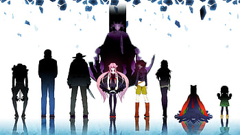 Mirai Nikki, yuno, keigo, minene, takao, yukiteru, yomotsu, deus ex, reisuke, ai HD wallpaper