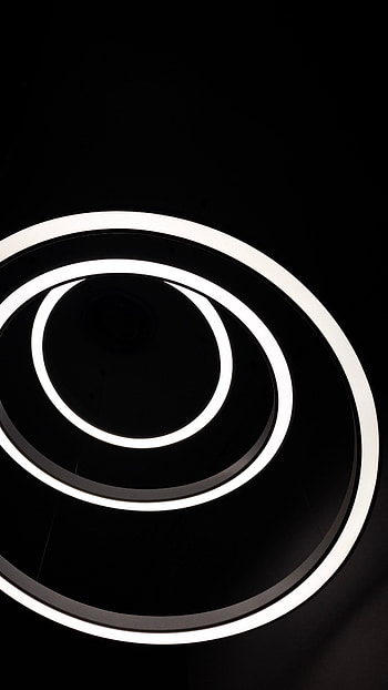 Dark, Circles, Lamp, Illumination, Bw, Chb, Lighting HD phone wallpaper