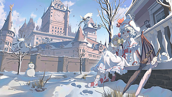 Flandre Scarlet & Remilia Scarlet, Remilia Scarlet, Flandre Scarlet, Anime, Touhou HD wallpaper