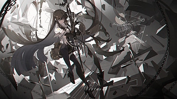 Arturia by krao, Arknights, girl, chain HD wallpaper