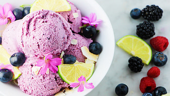 Berries and lemon, Gelato HD wallpaper