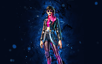 Eclipse Dawn, , blue neon lights, Fortnite Battle Royale, Fortnite characters, Eclipse Dawn Skin, Fortnite, Eclipse Dawn Fortnite HD wallpaper