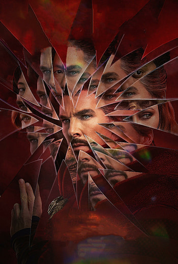 Movie, Doctor Strange in the Multiverse of Madness, scattered mirror, imax poster HD phone wallpaper