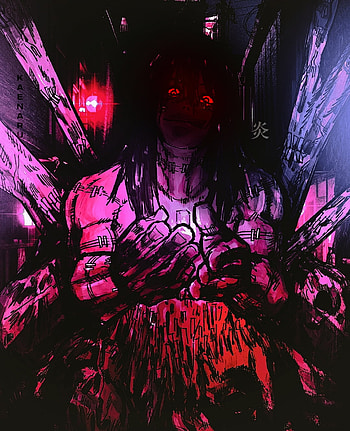 Mahito, electric blue, magenta HD phone wallpaper