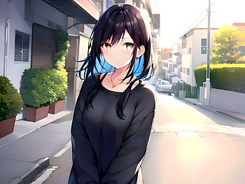 Girl in City, AI Art, Anime, girl, anime girl HD wallpaper