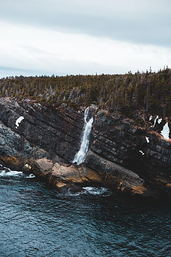 Nature, Water, Rocks, Waterfall, Forest, Break, Precipice HD phone wallpaper