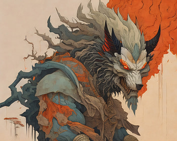 Lupus Demonae, painting, wolf, Animal, artistic HD wallpaper