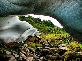 Nature, Stones, Hills, Creek, Brook, River, Snow Crust, Snowy Nast HD wallpaper