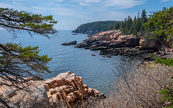 Coast of Maine, USA, Maine, national park, America, coast, Atlantic, rocks, ocean HD wallpaper