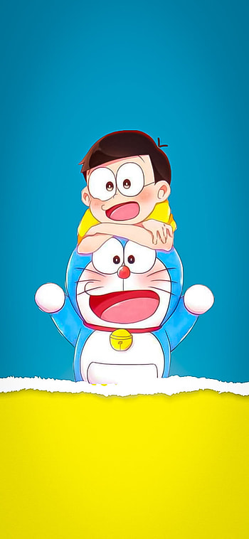 Nobita & Doremon, finger, art HD phone wallpaper