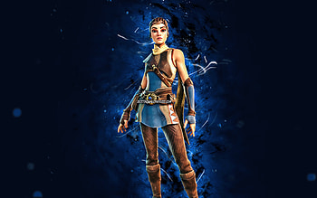Windwalker Echo, , blue neon lights, Fortnite Battle Royale, Fortnite characters, Windwalker Echo Skin, Fortnite, Windwalker Echo Fortnite HD wallpaper