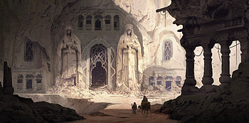 fantasy, temple HD wallpaper