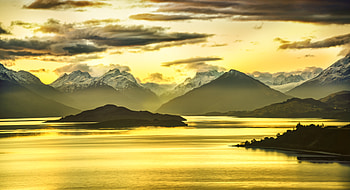 Golden Glenorchy , nature, evening, mountains HD wallpaper