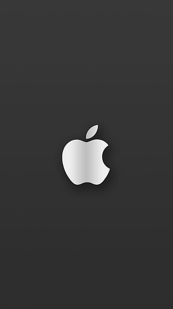 x, apple, symbol, dark, , apple logo, silver, 6s, se HD phone wallpaper